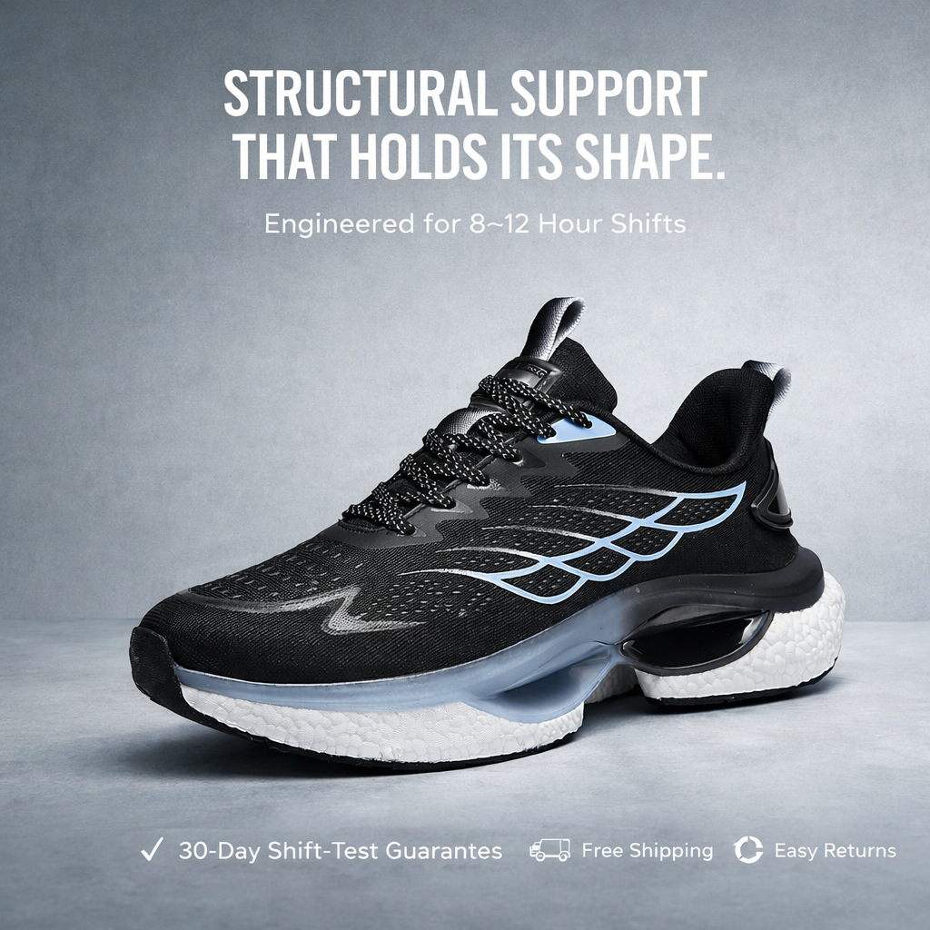 Comfclouds StabilityFlow™ Structural Support Sneaker